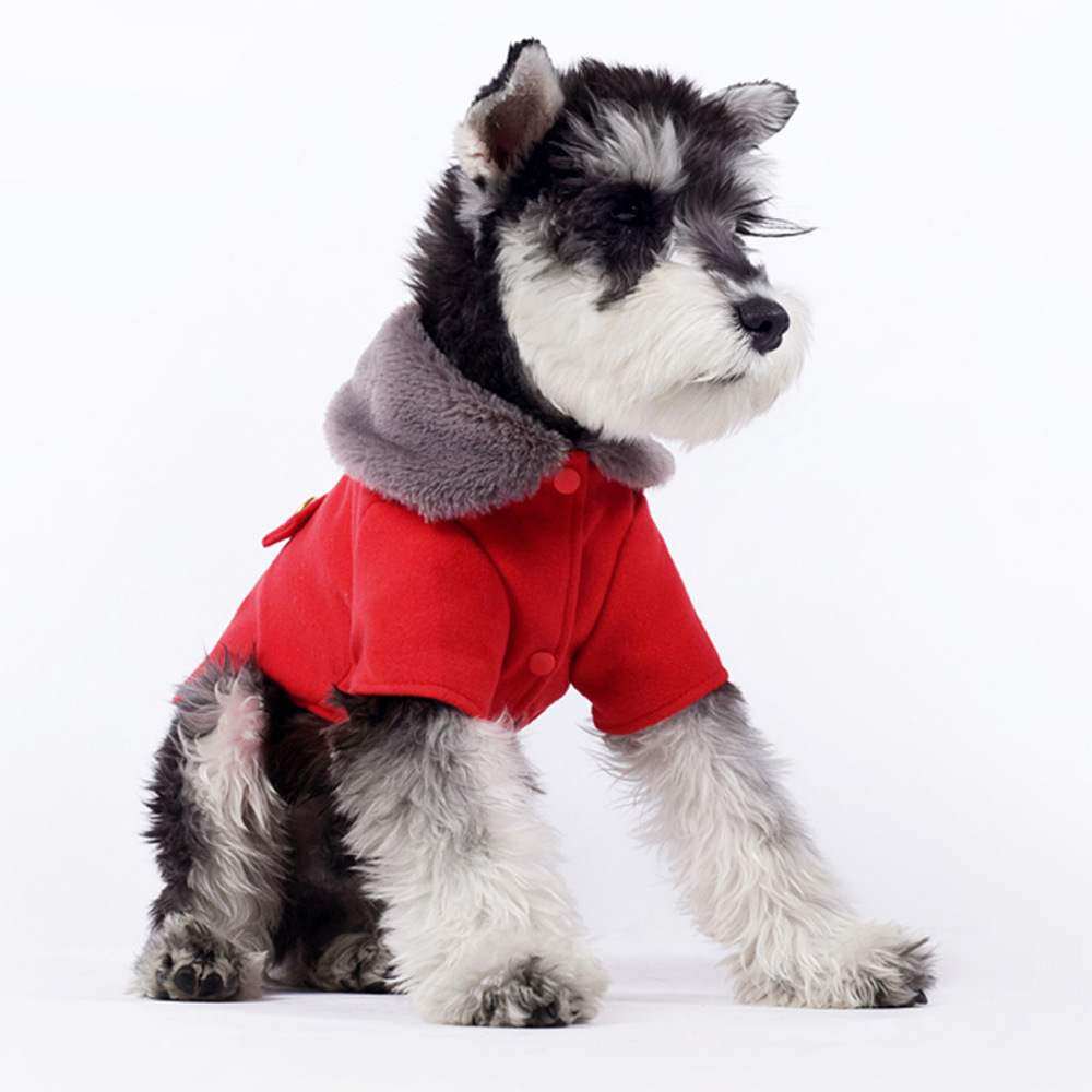 衣服新款宠物毛绒服装雪纳瑞秋冬装跨境爆款宠物服装