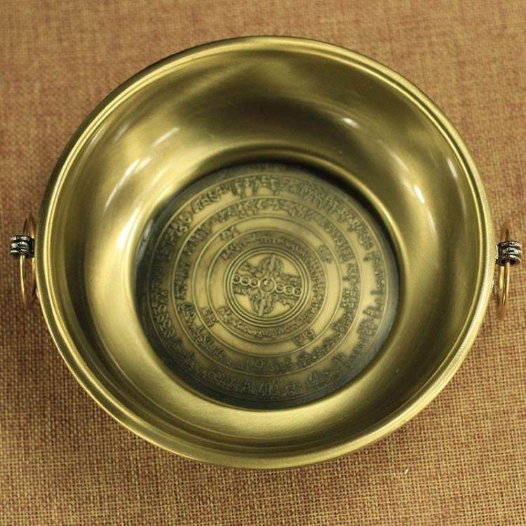 烟供盘火供盘施食盘合金焦烟中阴解脱咒轮烟供盆坛城香薰炉