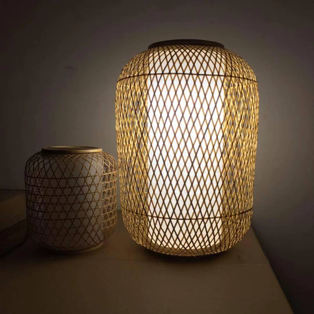 汉服古装摄影道具cosplay无线手提灯笼竹编暖黄灯笼