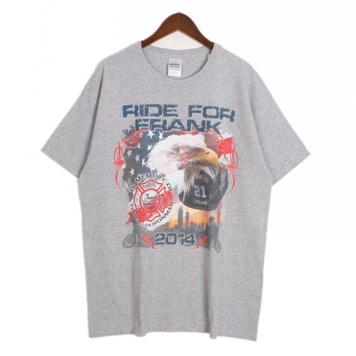 vintage古着美国印花卡通图案圆领宽松短袖男女t恤