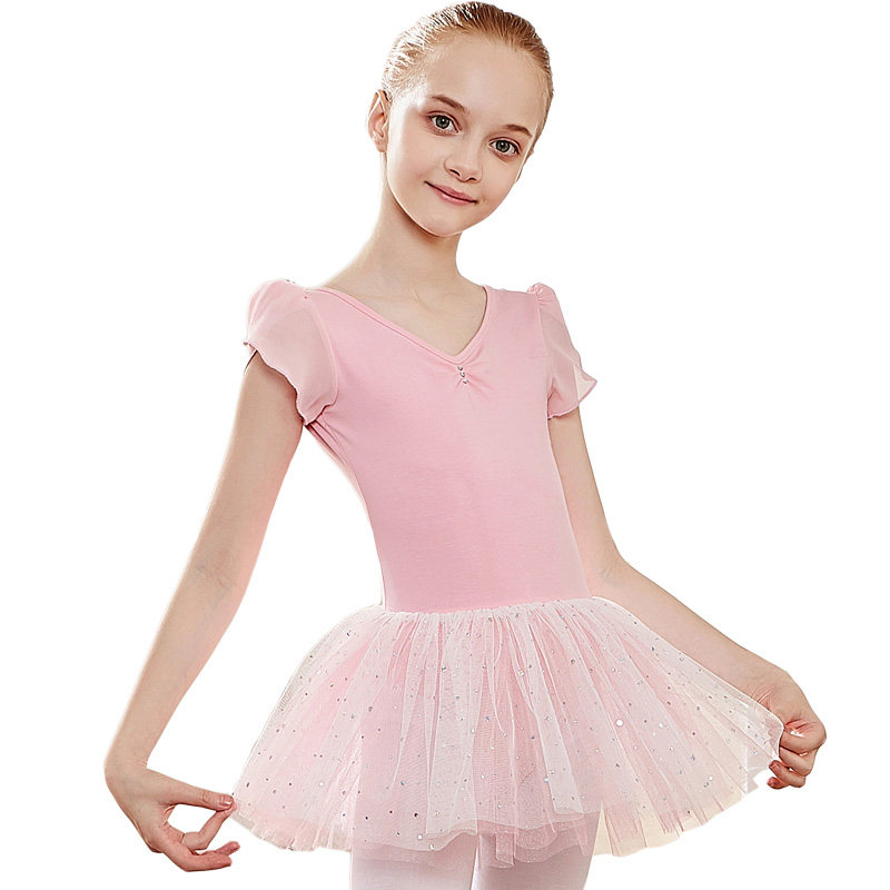 服装舞之恋儿童舞蹈练功女孩考级跳舞短袖芭蕾舞儿童演出服