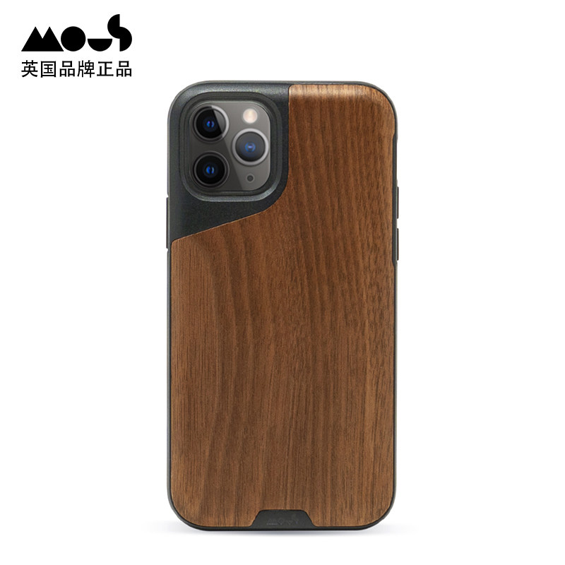 mous适用苹果iphone11promax实木军规级防摔手机壳11pro手机保护套
