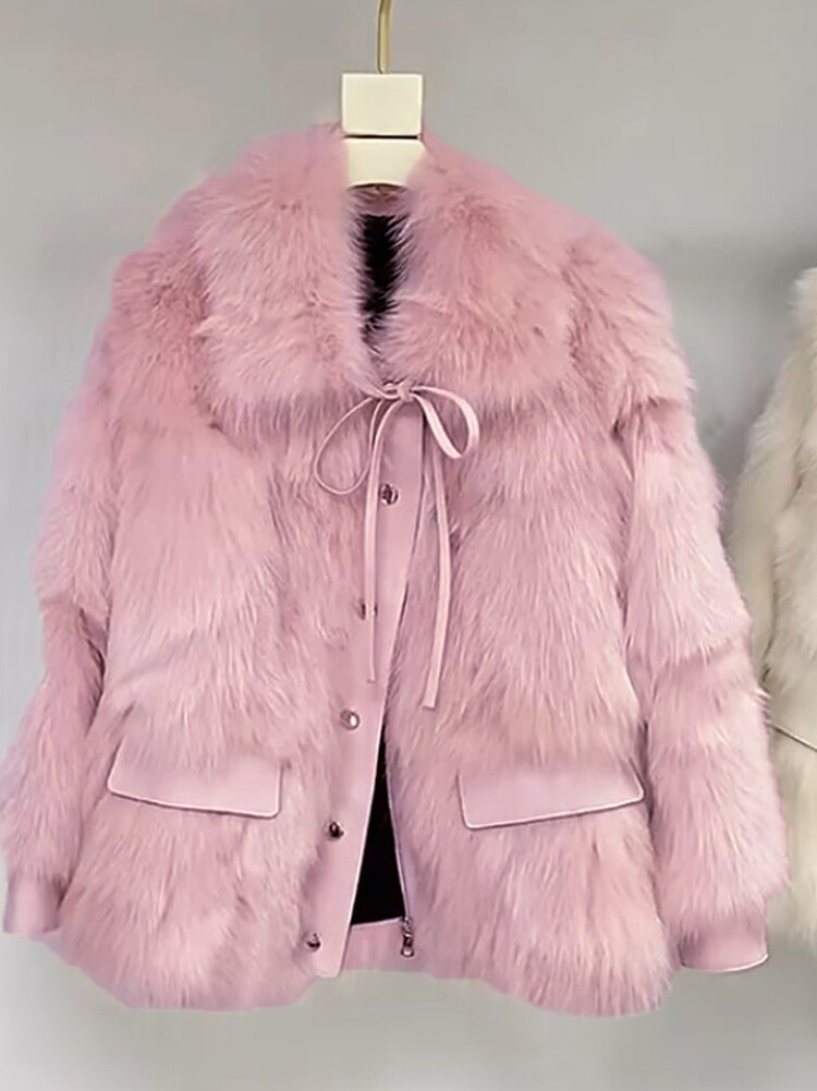 狐狸毛毛外套女中中长秋冬季韩版2022年新款仿皮皮草
