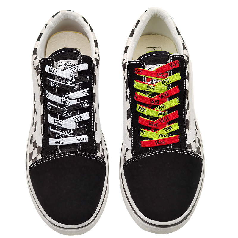 适配万斯印字字母鞋带绳范vans解构棋盘格滑板鞋带