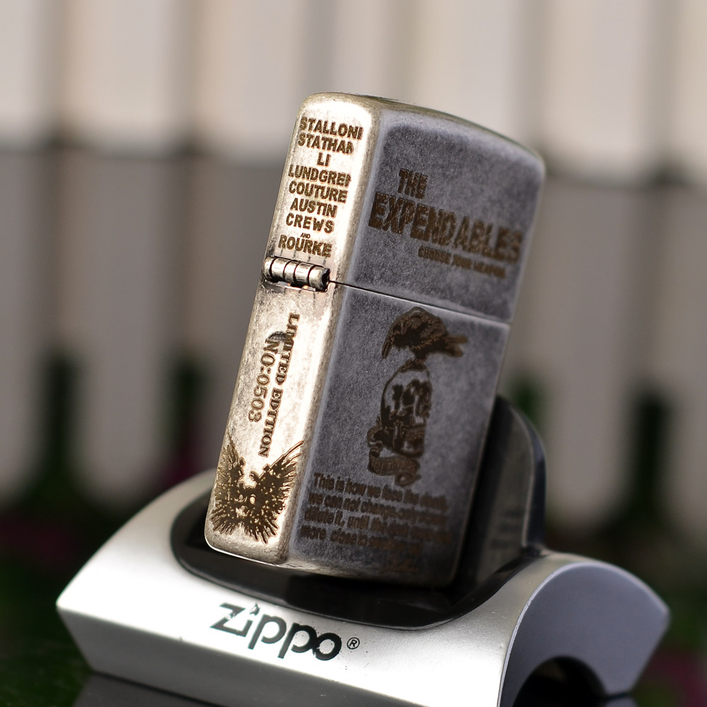 正版zippo煤油打火机纯铜敢死队个性diy定制雕刻zippo