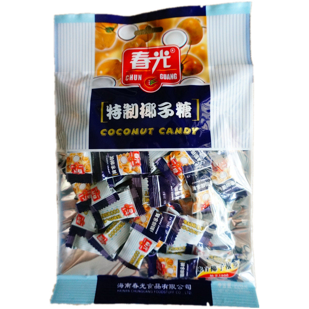 椰子海南特产春光特制228克x3包喜糖喜糖糖果传统糖果