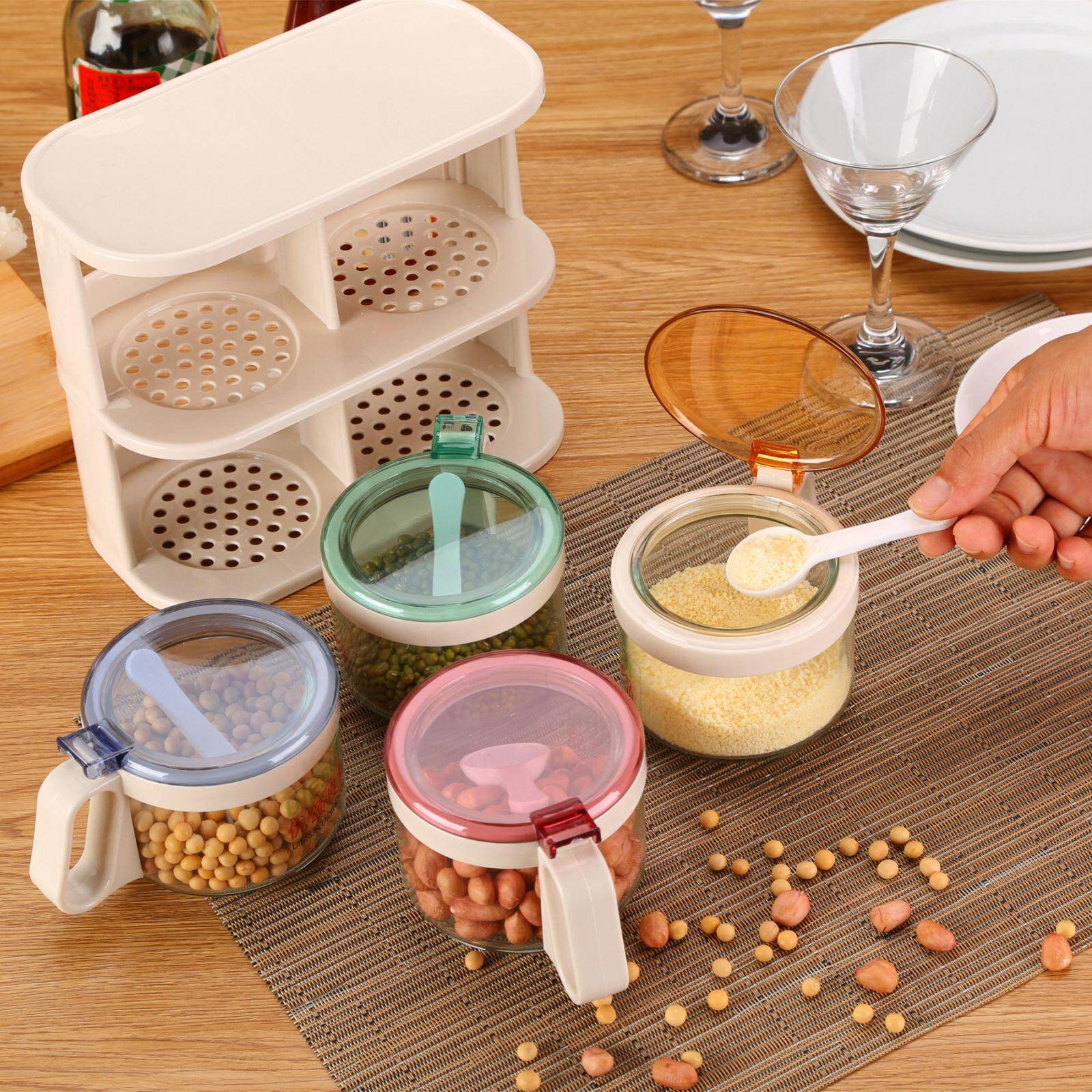 厨房油盐罐玻璃调料盒调味盒套装调味罐调味瓶调料瓶调料罐包邮