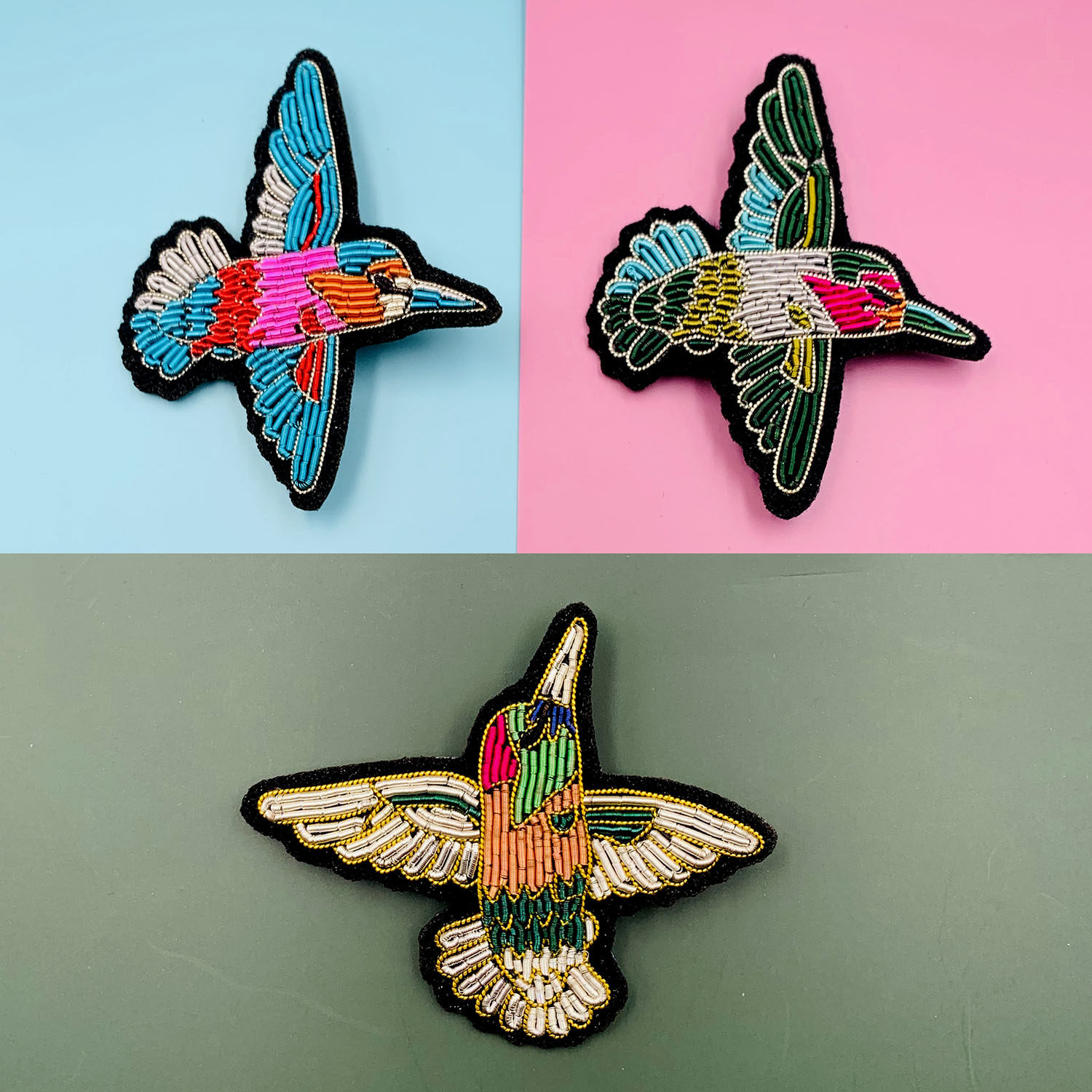 手工金属丝刺绣飞燕翠鸟吉祥鸿雁小鸟胸针女式胸针