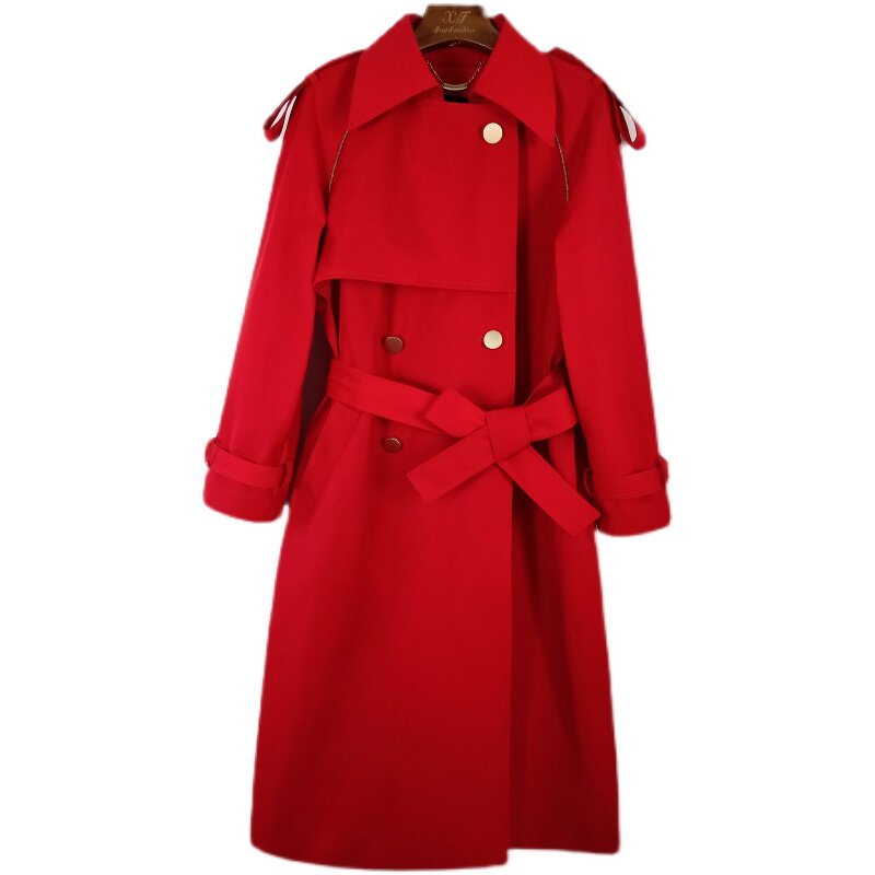 xfstarsunshine原创设计嵌条高级堑壕双排风衣外套风衣