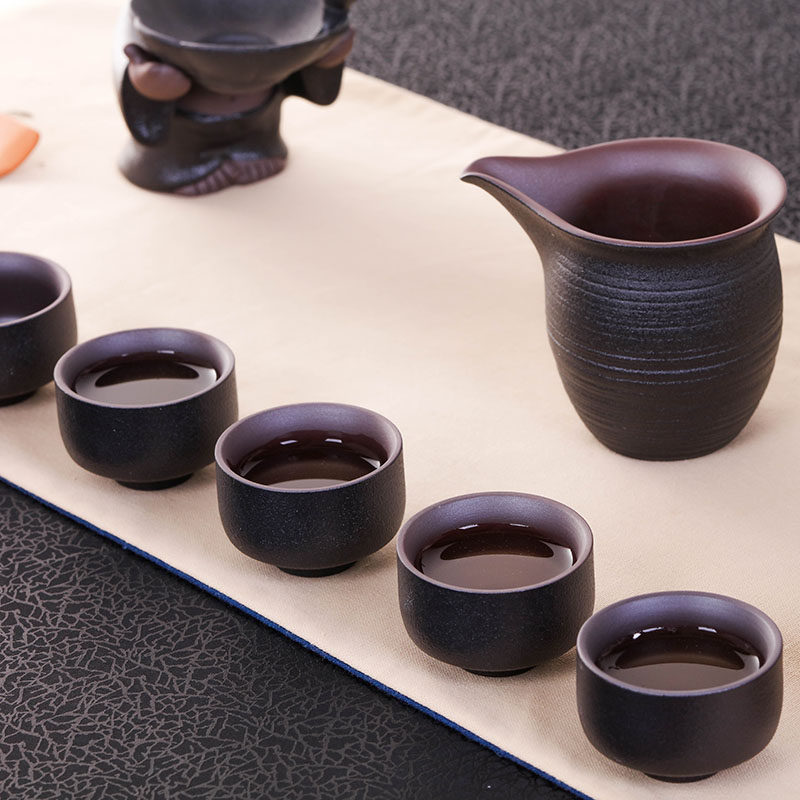 茶具景德镇黑陶功夫功夫茶套装家用茶壶公道茶杯功夫茶具