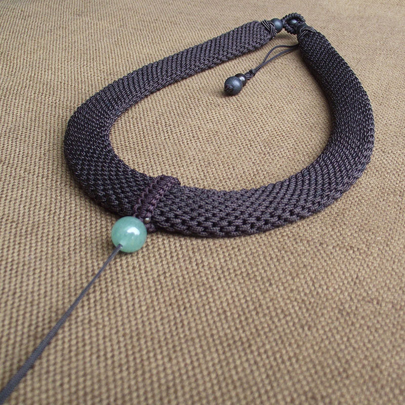 项圈项链绳子吊坠绳女男玉佩佩挂扁平翡翠挂件绳