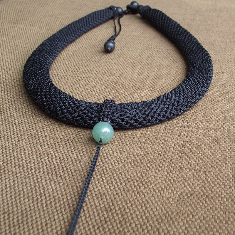 项圈项链绳子吊坠绳女男玉佩佩挂扁平翡翠挂件绳