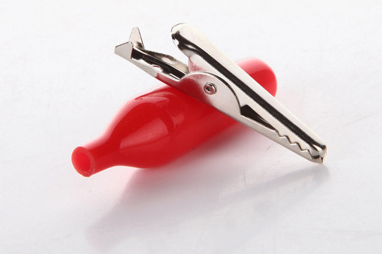 电瓶夹加厚万用表电夹电线夹子带胶套小号测试夹鳄鱼夹香蕉灯笼头