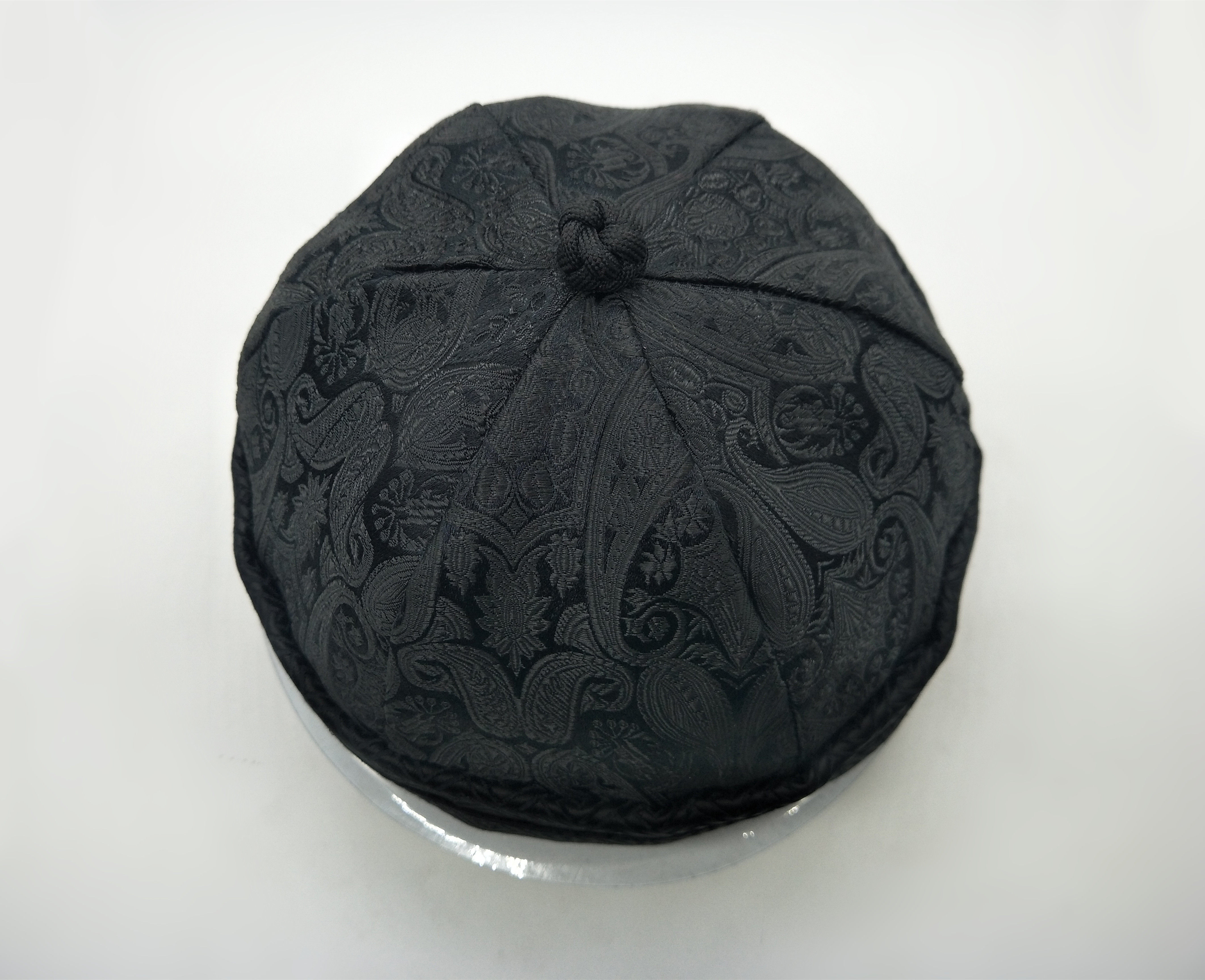 原创手工清朝瓜皮皮帽织锦刺绣满族地主影视帽子