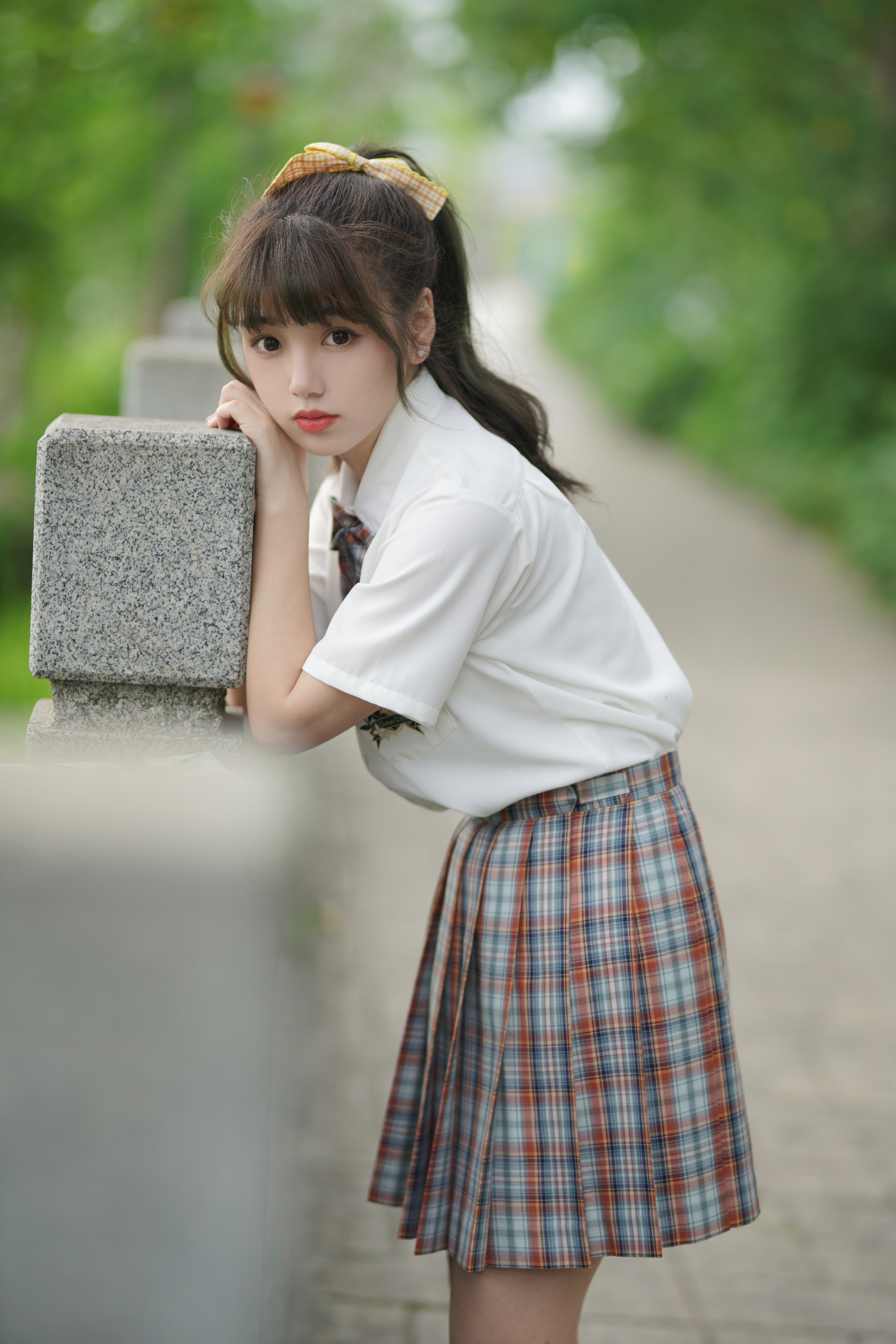 阑珊原创设计现货无尽jk正统格裙制服百褶学生校服