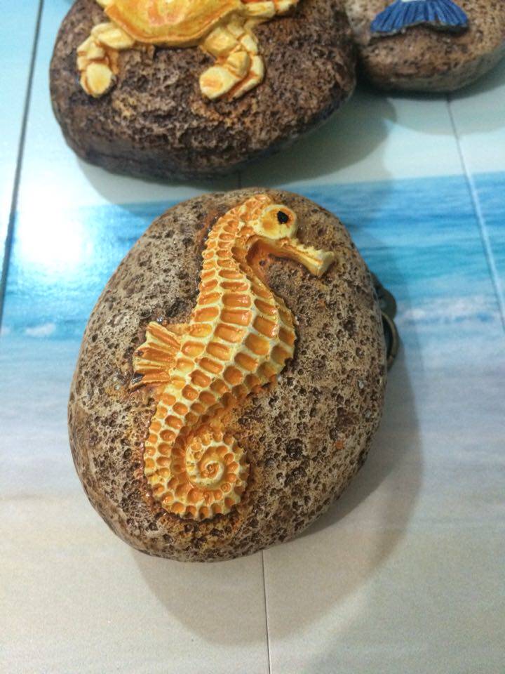 装饰新款地中海风格树脂石头海洋风情摆件鱼缸摆件