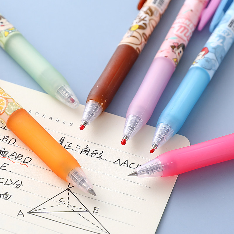 可爱限定不二家中性笔学生用按动式0.