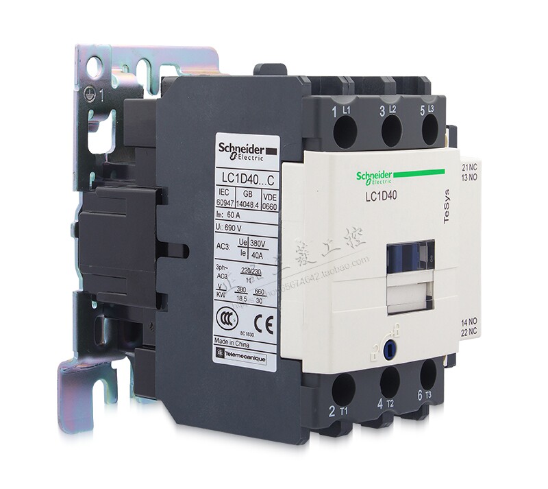 正品施耐德交流接触器lc1d40m7cd50d65d80d95f7cac110v低压接触器