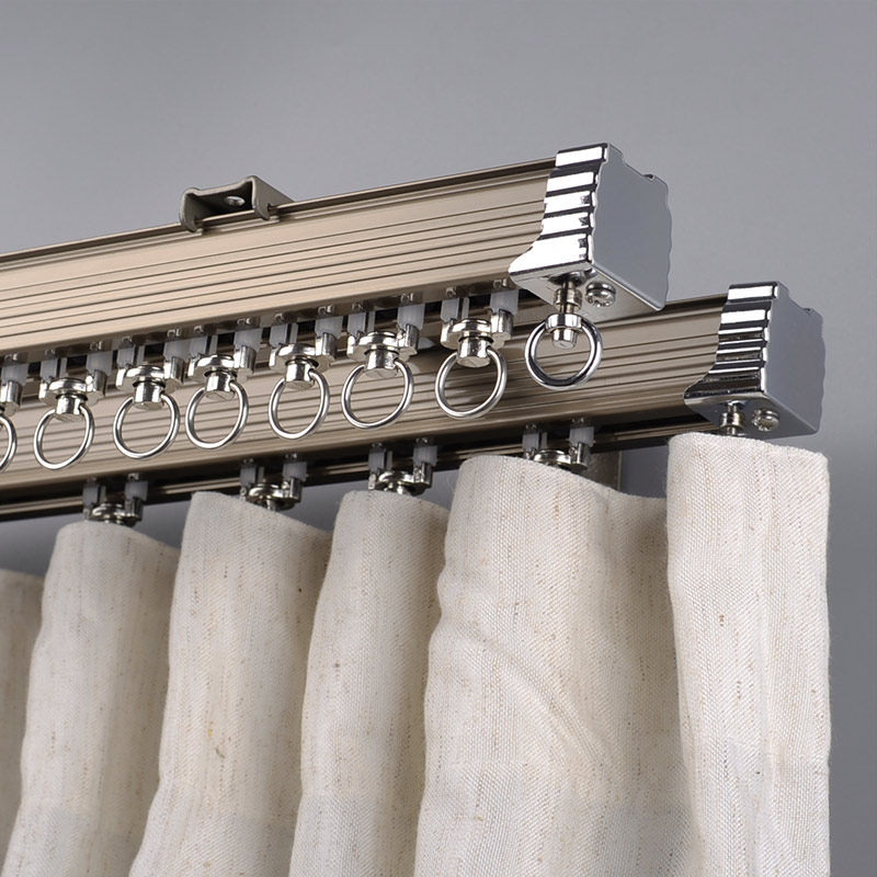 窗帘轨道1787坚美加厚重型铝合金直轨纳米滑轨窗帘轨道