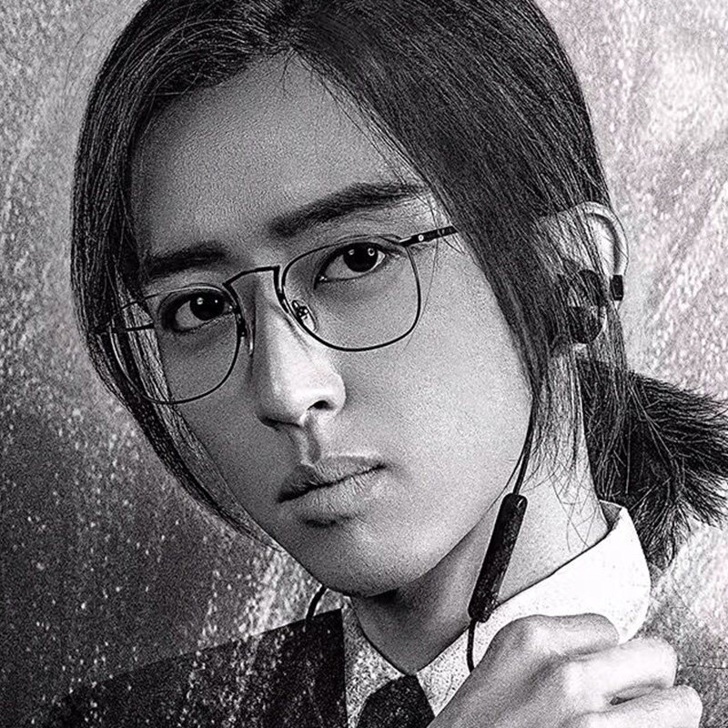 藤井太郎潮流时尚眼镜镜框男女近视方形金属细框眼镜架眼镜架