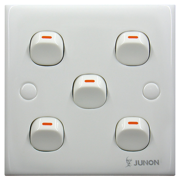 俊朗开关插座正品系列指甲开关junon五位老款旧式开关插座套装