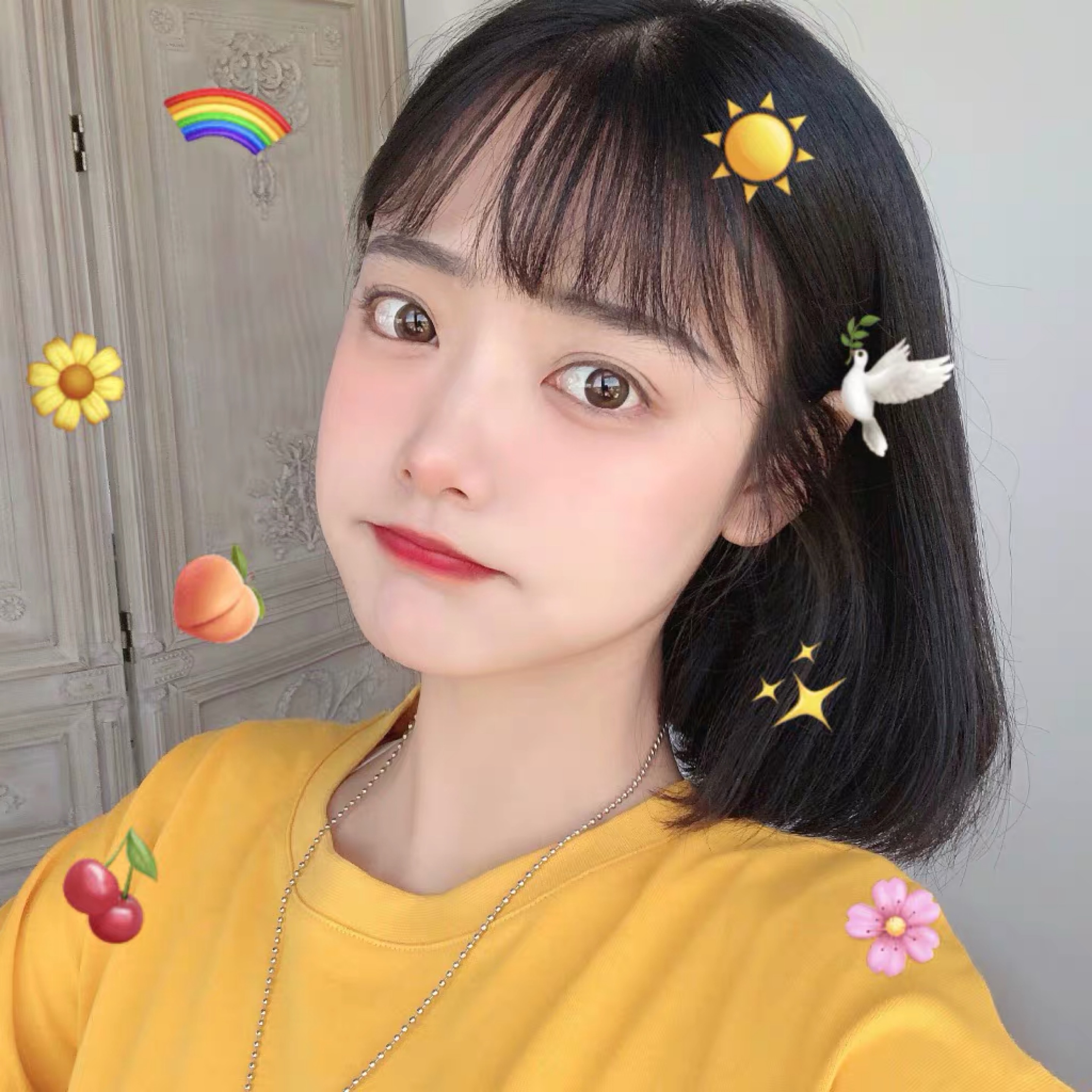 假发女短发网红bobo头学生空气刘海圆脸可爱波波自然少女全头套式