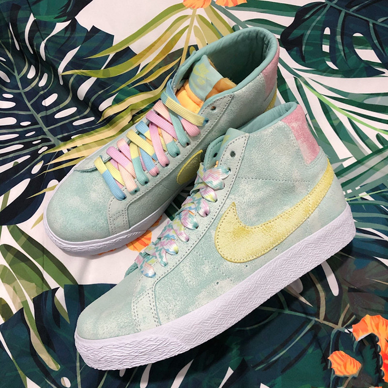 nike耐克男子sb休闲鞋中帮2020毛皮blazer刺绣运动休闲鞋