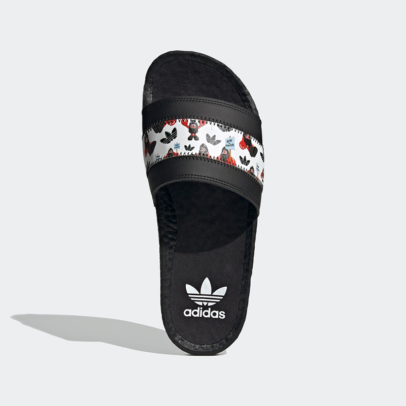 adidas三叶草拖鞋男女一字2021夏季运动boost减震运动拖鞋