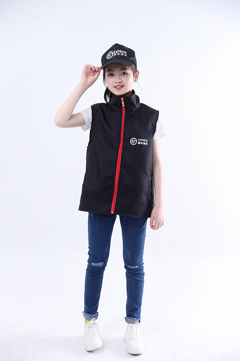 儿童角色扮演职业体验顺丰速运马甲快递衣服幼儿园舞台儿童演出服