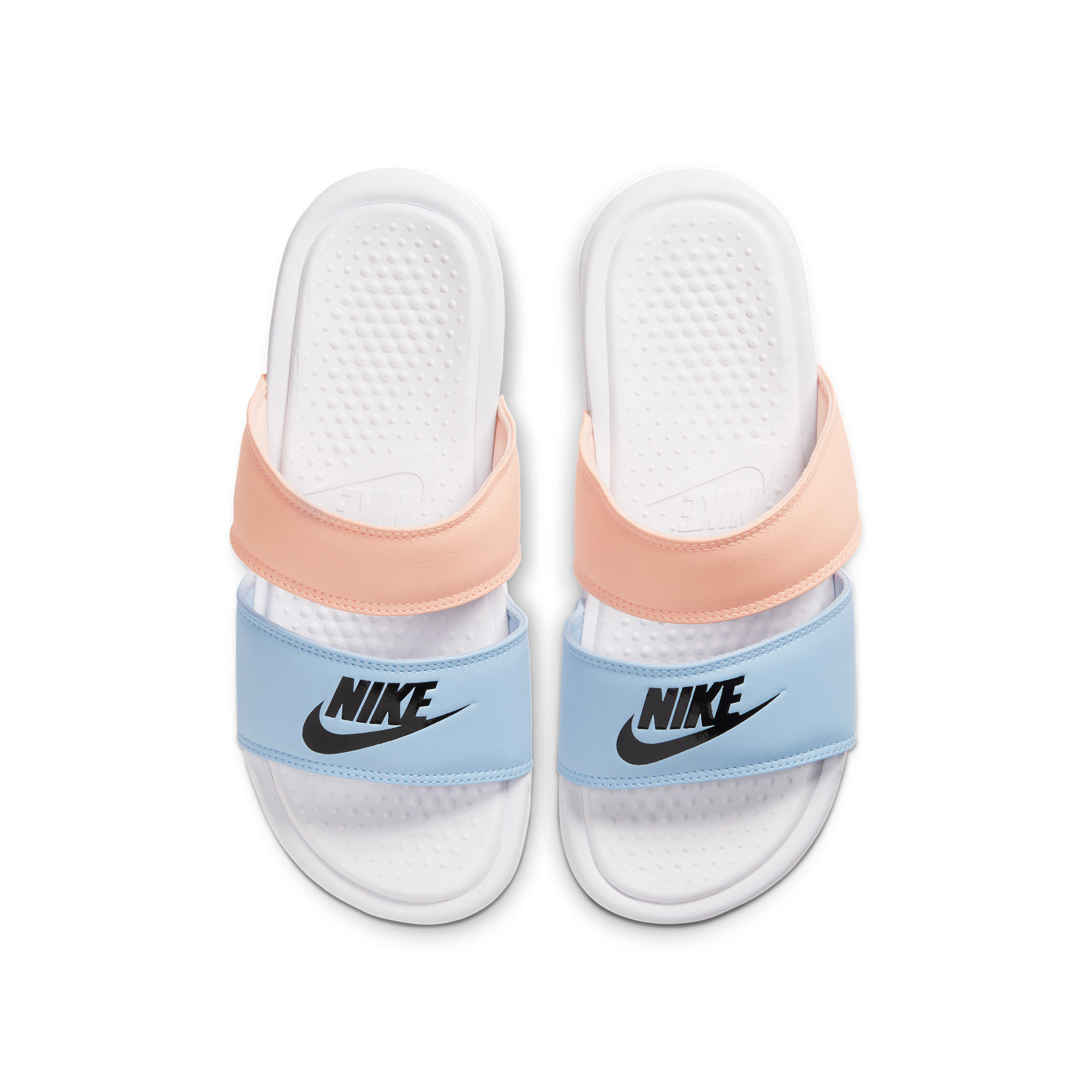 nike耐克benassi女子凉拖鞋大钩子玫瑰金香芋粉沙滩343881/819717