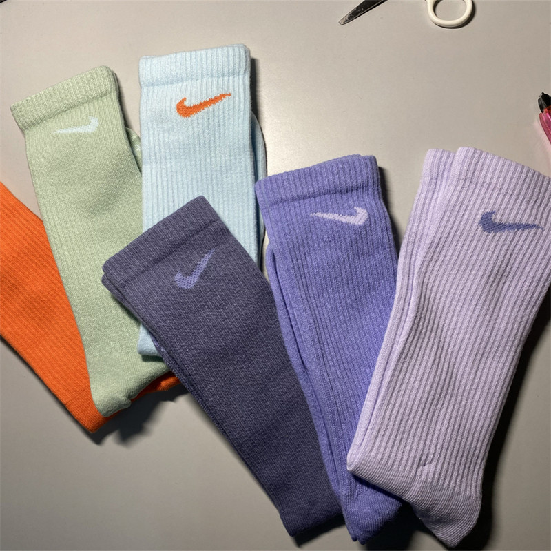 nike耐克袜子毛巾加厚棉袜男女中高长袜马卡龙运动袜