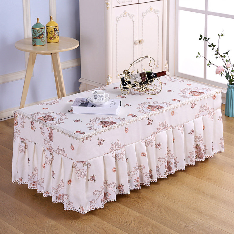 布艺茶几罩套长方形客厅家用简约茶几罩田布艺盖巾桌布餐桌防尘罩