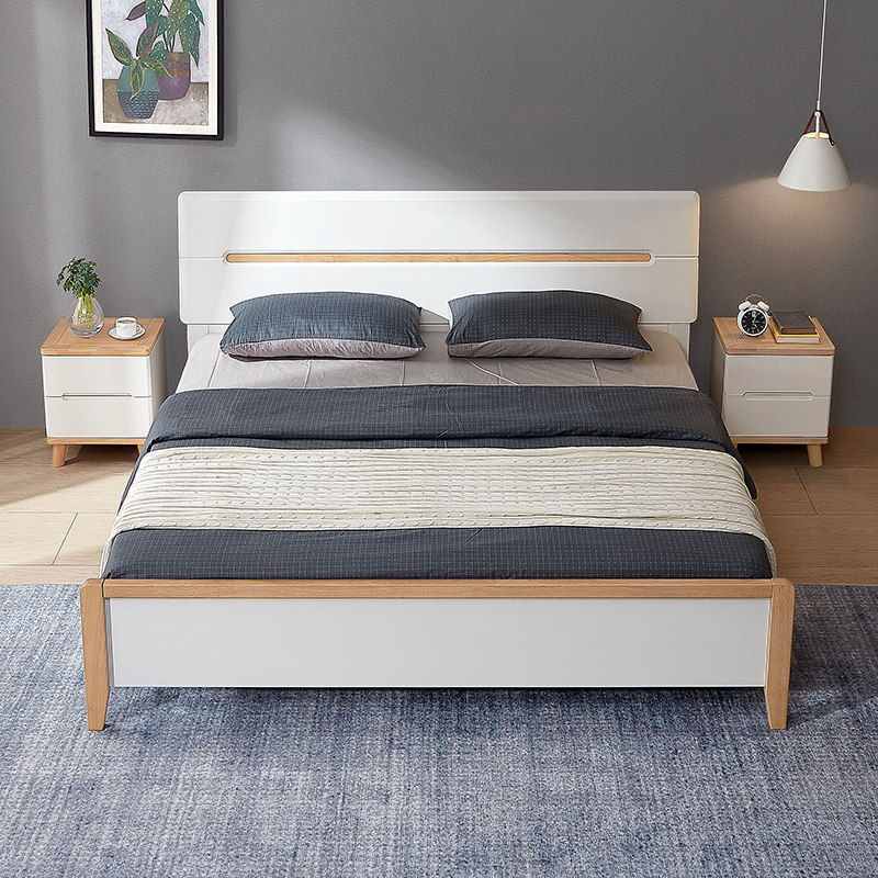 百亿补贴全友家居组合套装家具卧室板式双人床床垫板式床