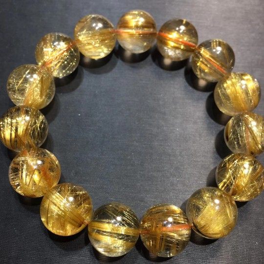 精品纯天然钛发手链正品天然顺钛发晶手串一物一图一赔手饰