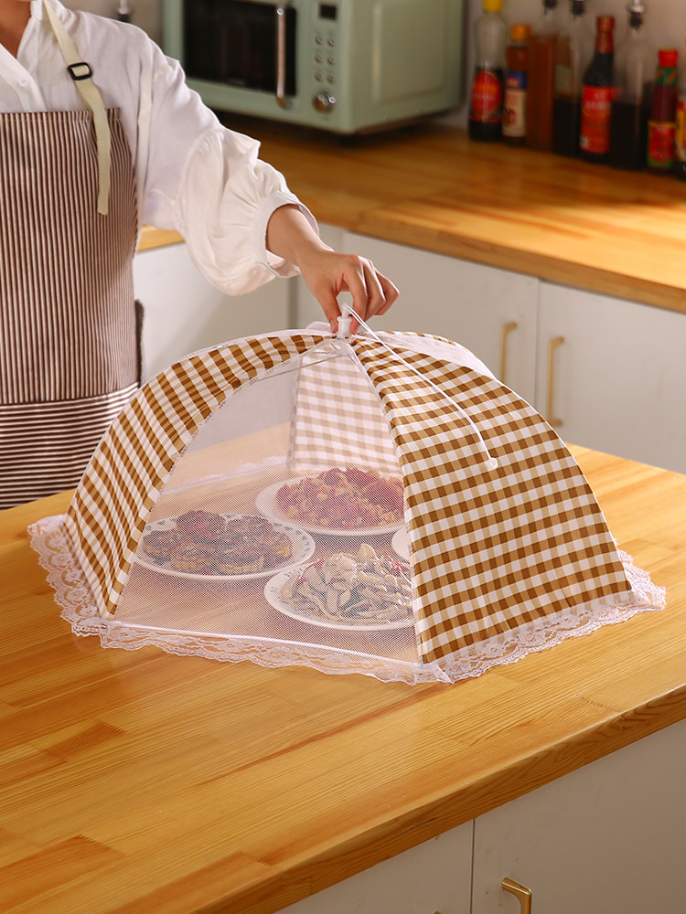 大号防苍蝇盖菜罩可折叠罩菜伞饭桌罩 家用餐桌罩饭菜罩子食物罩