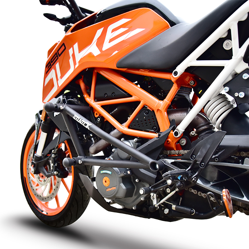 ktm390duke改装案例,ktm390改装图片 适配ktm390护杠保险杠duke390duke250改装竞技杠护架防摔杠防摔棒