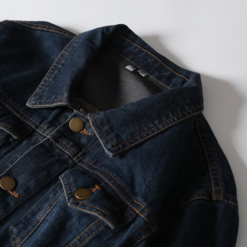 优家 复古水洗蓝色牛仔外套 男士潮流百搭学生帅气夹克修身夹克衫