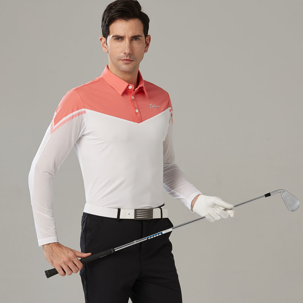 防晒打底高尔夫衣男冰丝长袖冰凉透气运动球衣高尔夫服装