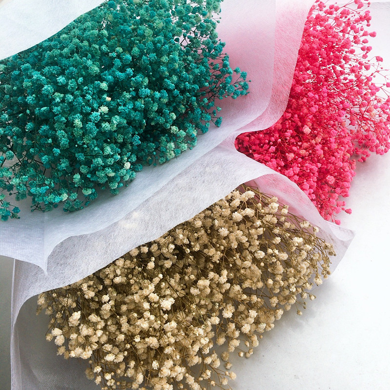 天然干花满天星水晶情人草装饰家居客厅摆件干花