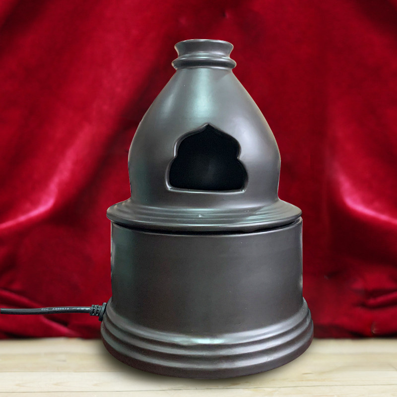 藏式插电电烟供炉复古触摸陶瓷藏传佛教用烟供盘香薰炉