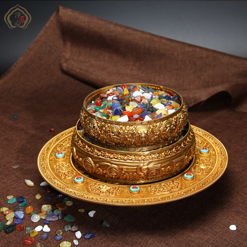 慧宝三十七堆曼扎盘藏族用品纯铜四加行供曼荼罗藏族曼扎盘