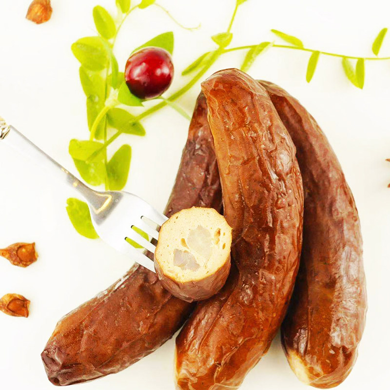 华夏东极黑龙江抚远特产赫哲风味鲟鳇鱼肠大马哈鱼香肠