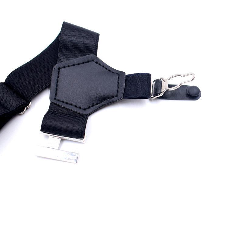 袜子防滑吊袜带男士松紧锦纶材质袜夹袜夹合金葫芦扣款