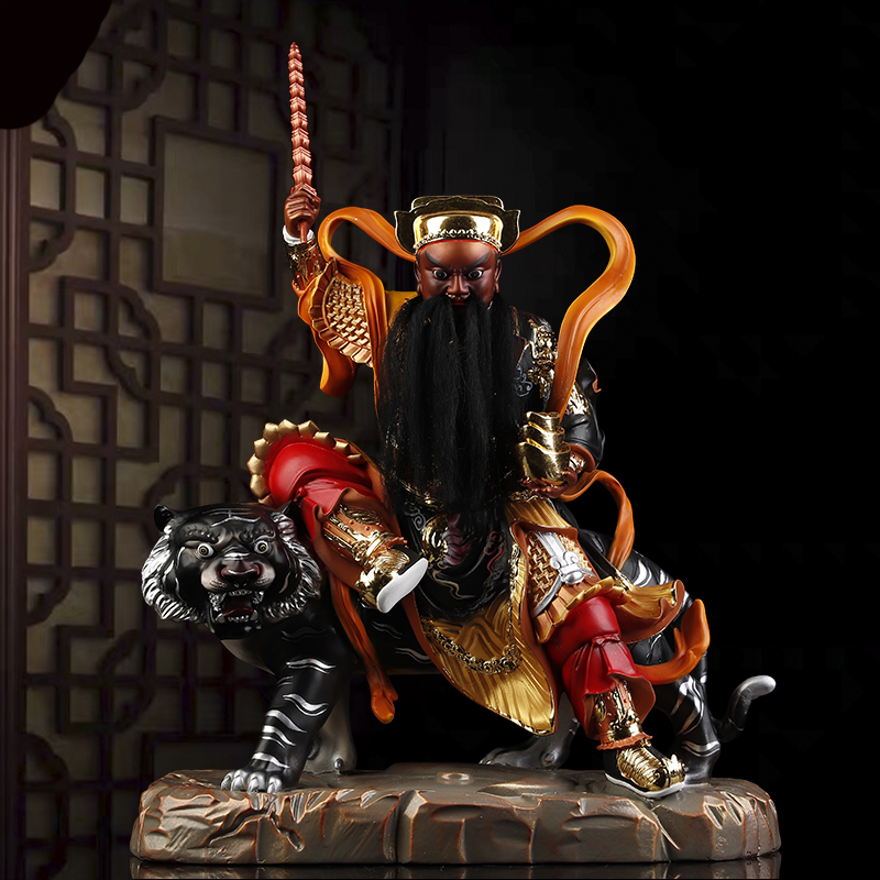 武财神16寸赵公明公明神像中路财神赵元帅元帅居家镇供奉摆件