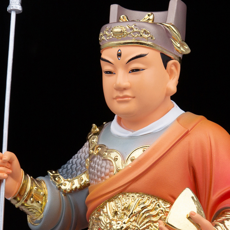 华光汉白玉大帝坐式神像马灵官天君元帅现代中式装饰摆件