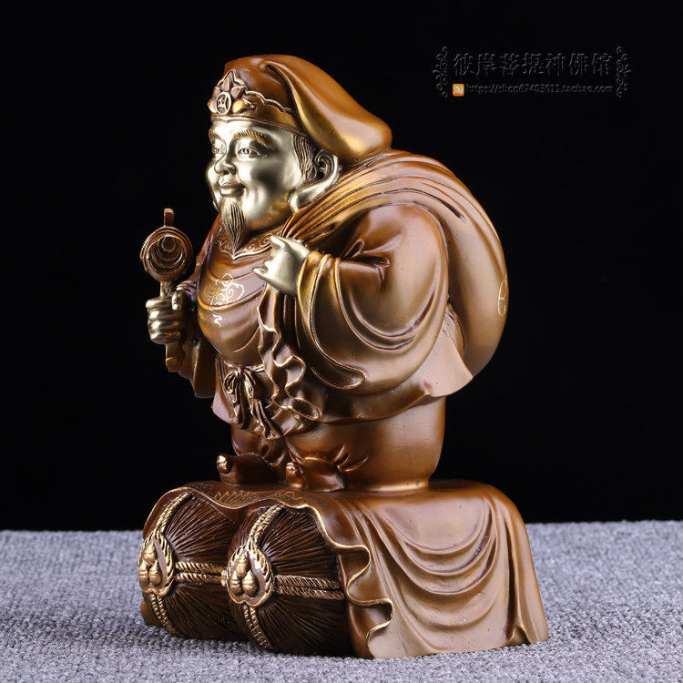大黑黑天财神8寸日式佛像纯铜神像招财风水摆件