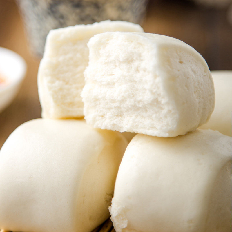 馒头安井牛奶1000g奶香刀烧烤铁板包子48只儿童包点