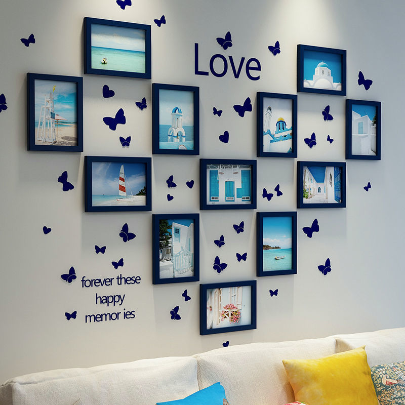 网红客厅创意房间照片墙背景装饰品免打孔