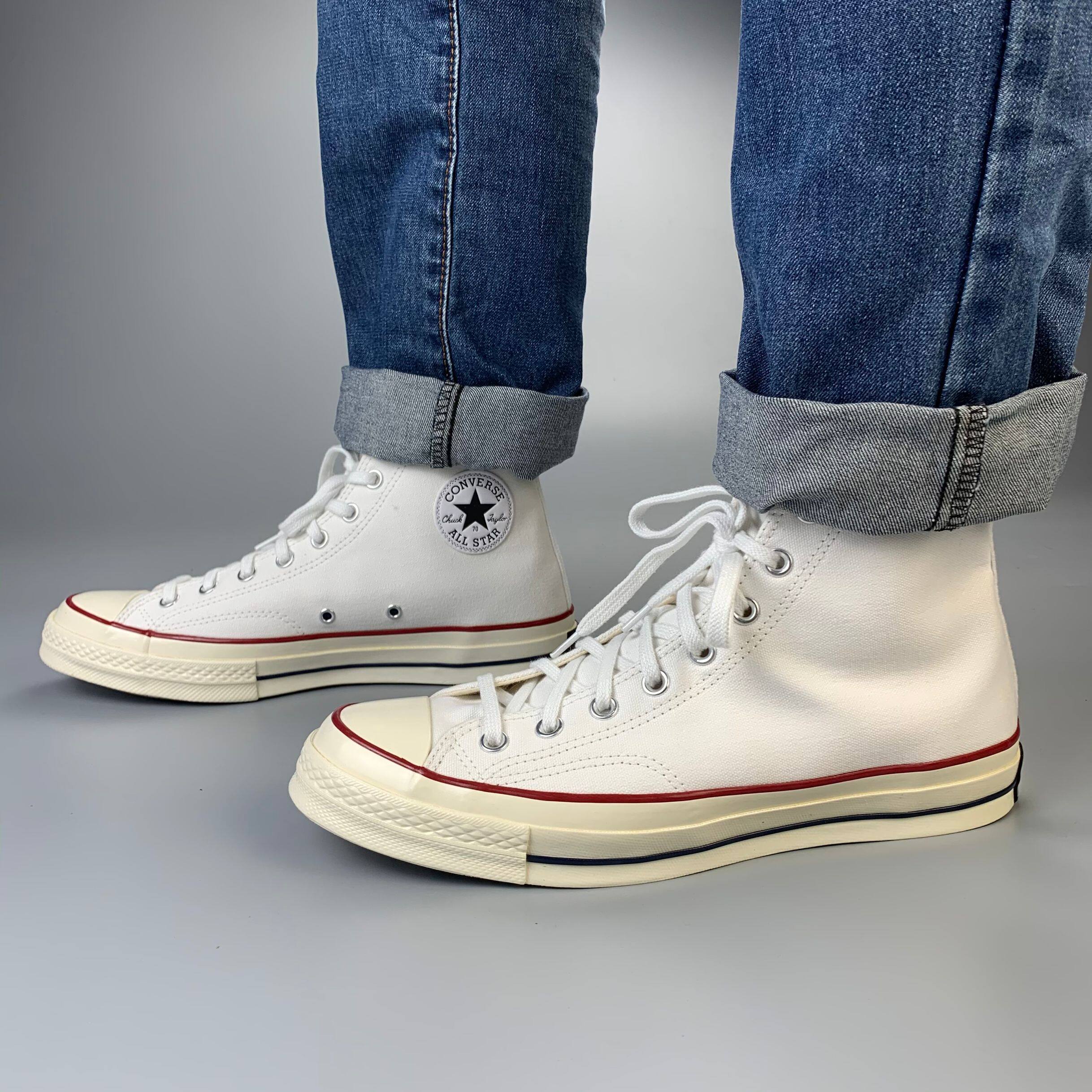 converse匡威1970s女鞋三星星标黑色米白高帮帆布鞋运动休闲鞋