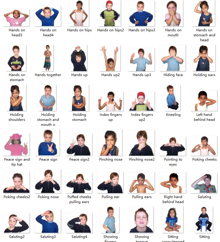 动作模仿卡2岁-5岁自闭症孤独症儿童早期视觉肢体训练教具卡片